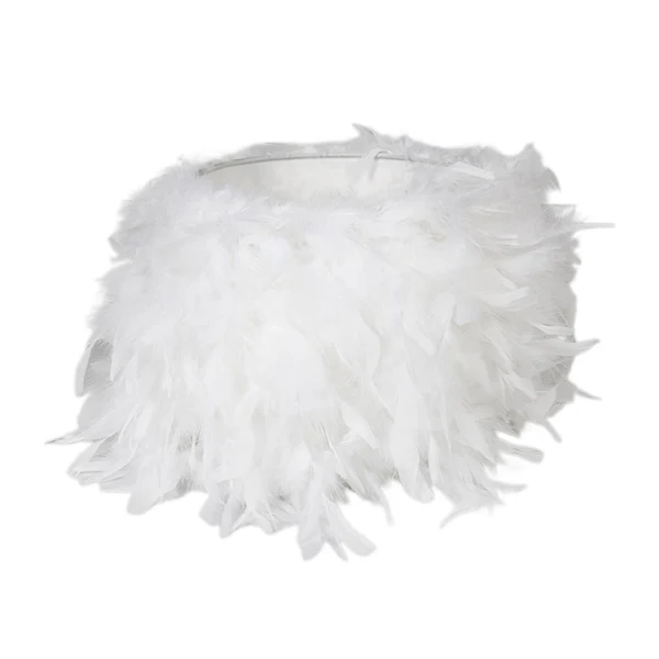 Premium Maxbell Feather Lampshade Light Cover Home Lighting Fixture Accessory for Decoration Style D Enhanced