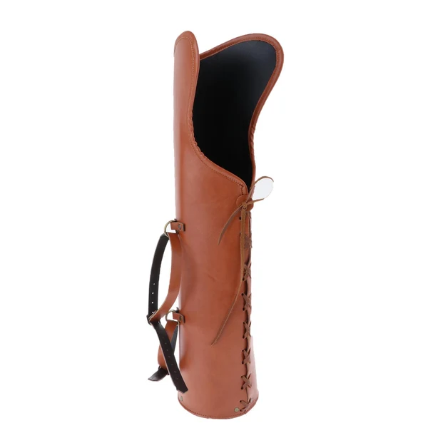 Effective Maxbell Arrow Holder Adjustable Knight PU Costume Medieval for Cosplay Party Adults Brown Expertly Made