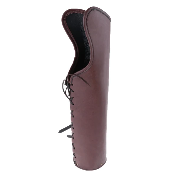 Secure Maxbell Arrow Holder Adjustable Knight PU Costume Medieval for Cosplay Party Adults Deep Brown Premium Material