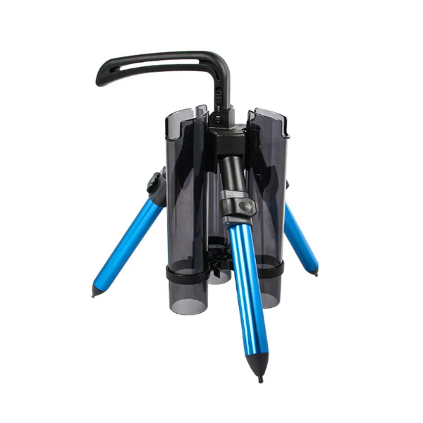 Elite Maxbell Fishing Rod Tripod Bracket Lightweight Stand Holder Rack for Ship Boat blue short Smooth