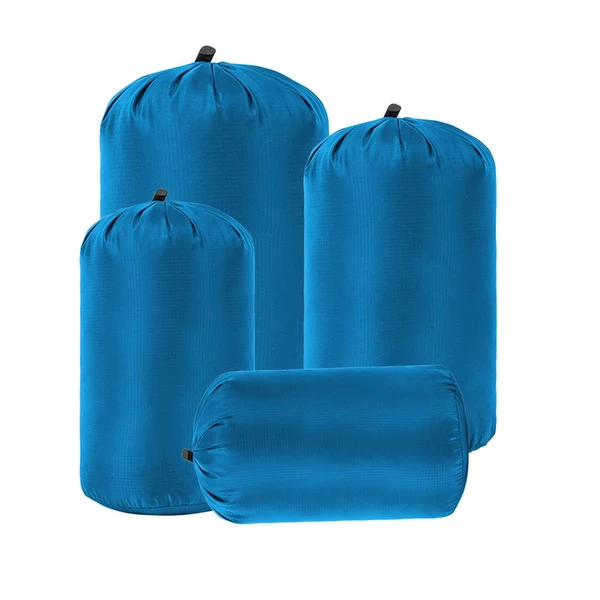 Top-Quality Maxbell 4x Nylon Compression Stuff Sack Lightweight Sleeping Bags Storage for Travel blue Relaxed