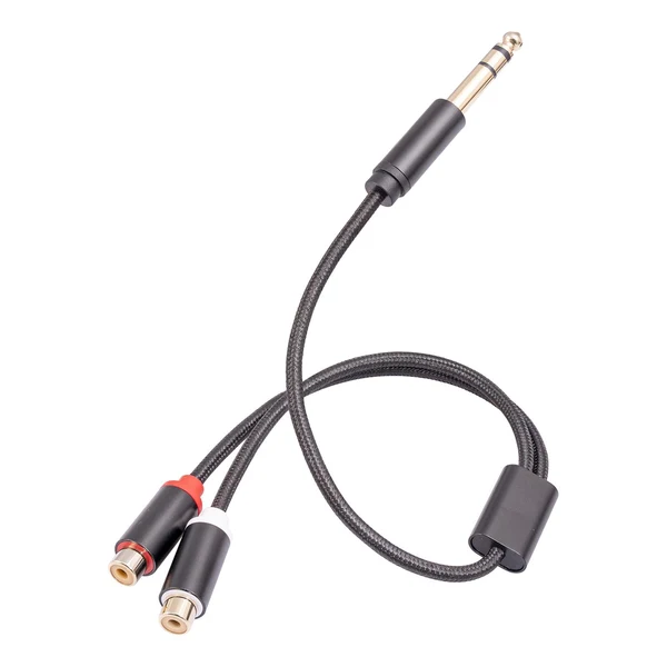 Smart Maxbell 30cm 6.35mm RCA to 1 4 Adapter Cable Durable Player for Live Performance Premium Material