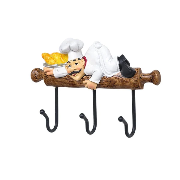Modern Maxbell Chef Wall Hook Cabinet Decor Kitchen Hooks coat Rack for Towel Keys Bag Consistent