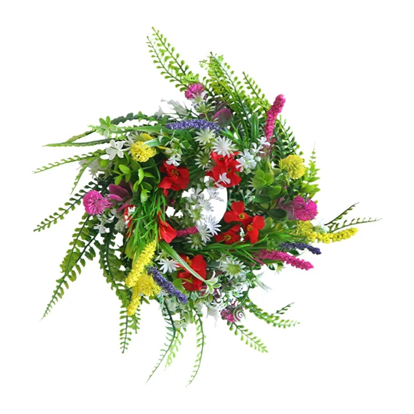Excellent Maxbell Artificial Flowers Wreaths Front Door Backdrop Outside Wedding Spring Wreath 50cm Easy-to-Use