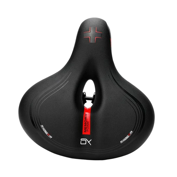 Environmentally Friendly Maxbell Comfort Bike Seat PU Leather Easy to Install Exercise Bicycle Saddle Cushion Red Refined