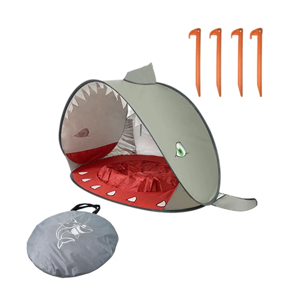 Environmentally Friendly Maxbell Beach Tent with Baby Pool Shade for Picnic Summer gray shark Trendy