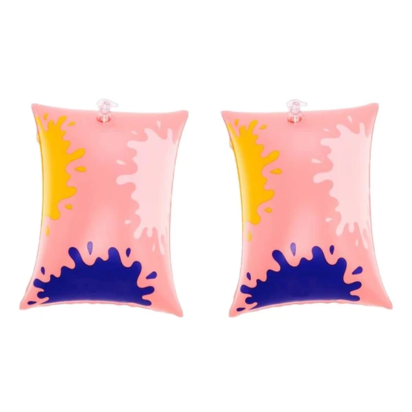 Verified Maxbell Swimming Arm Rings Pool Inflatable Swim Arm Bands for Adults Child Men Women Pink Triangle Environmentally Friendly
