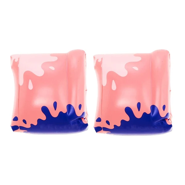 Comfortable Maxbell Swimming Arm Rings Pool Inflatable Swim Arm Bands for Adults Child Men Women Pink Round Powerful