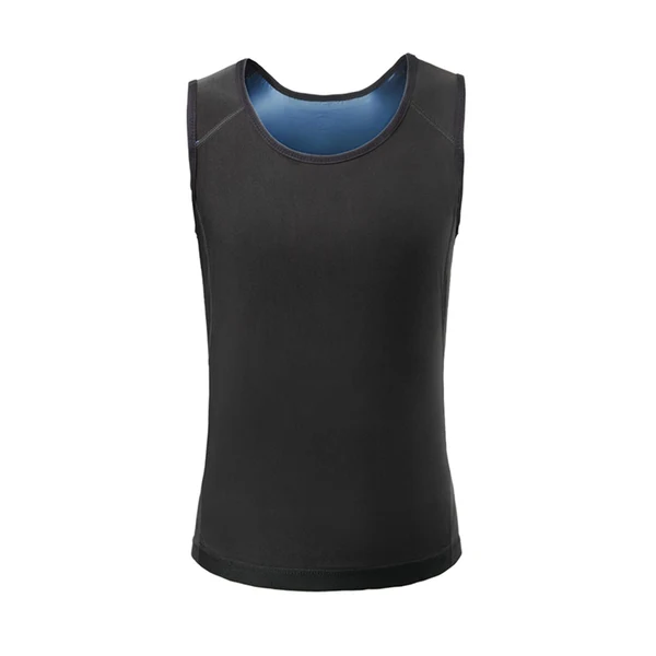 Effective Maxbell Mens Sauna Sweat Vest Workout Shirt Slimming Burner Sweat Enhancing Vest 4XL 5XL PU Blue Fast