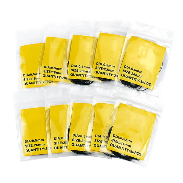 Selected Maxbell 200 Pieces Watch Back Case Gasket Water Resistant Rubber O Rings 0.5mm Diameter High-Performance
