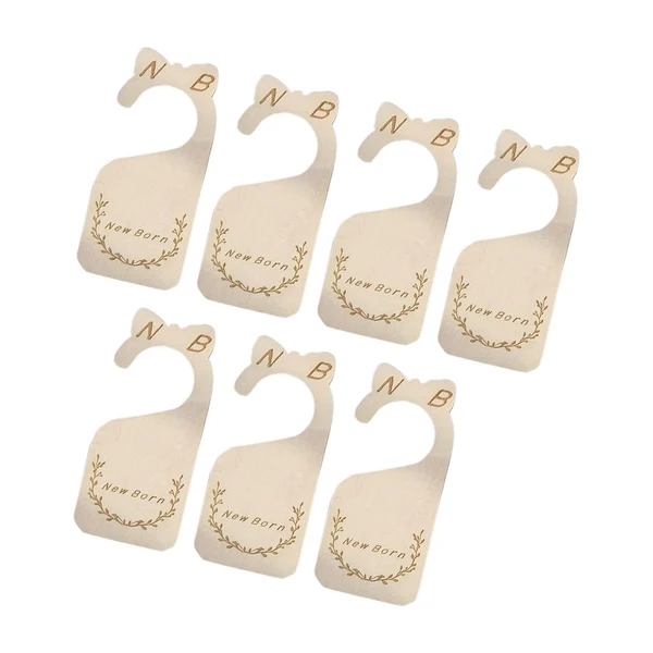 Responsible Maxbell 7Pcs Closet Organizer Tag Wood for Nursery Decor Infant to 24 Months Newborn Fast