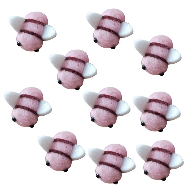 Premium Material Maxbell 10 Pieces Bumble Bee Ornament DIY Crafts for Hair Clips Baby Clothes Nursery Pink Luxury