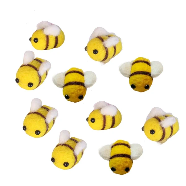 User-Friendly Maxbell 10 Pieces Bumble Bee Ornament DIY Crafts for Hair Clips Baby Clothes Nursery Yellow Eco-Friendly