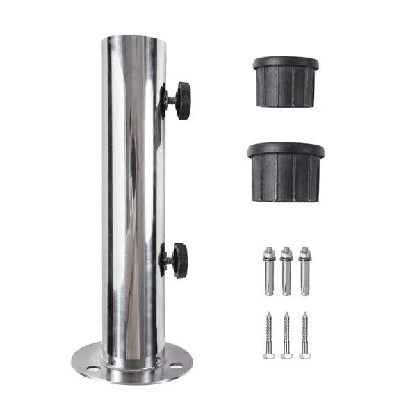 Dependable Maxbell Deck Umbrella Base Stand Heavy Duty Umbrella Mount for Docks Outside Balcony Official