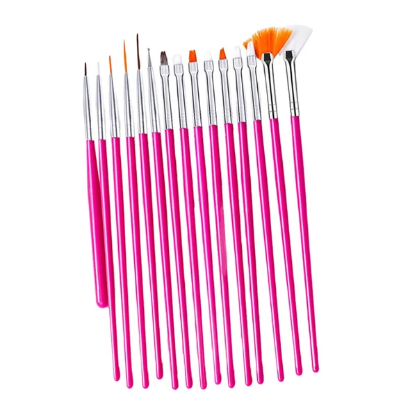 Top-Quality Maxbell 15x Painting Brushes Nail Drawing Pen for Making Dots Polish Art Decorations Rose Red Reliable