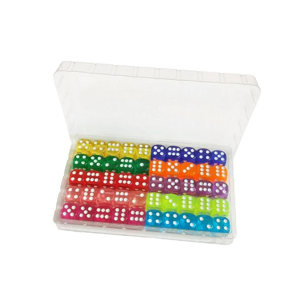 Fashionable Maxbell 50x 6 Sided Dices Set Entertainment Toys 16mm Dices for Table Game Card Game Relaxed