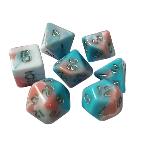 Advanced Maxbell 7x RPG Dice Set Polyhedron Game Dice for Party Supplies Family Gathering Bar Style A Original Design