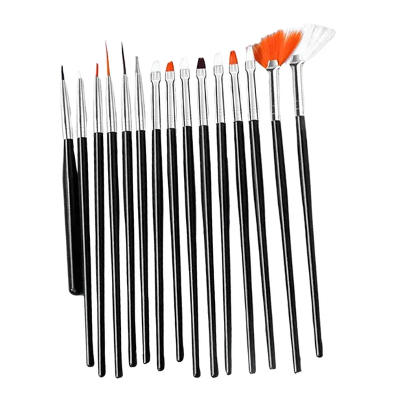 Innovative Maxbell 15x Painting Brushes Nail Drawing Pen for Making Dots Polish Art Decorations Black Safe