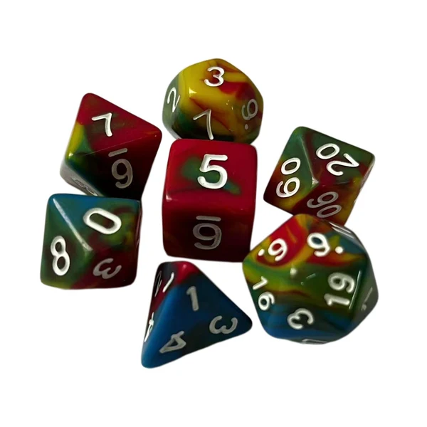 Next-Generation Maxbell 7x RPG Dice Set Polyhedron Game Dice for Party Supplies Family Gathering Bar Style E Exceptional