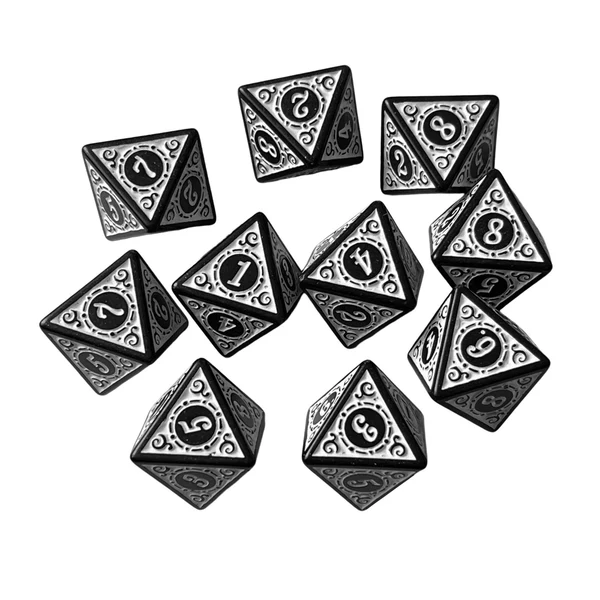 Consistent Maxbell 10Pcs 15mm Dices Acrylic Party Game Dices 8 Sided Dices Set for Party KTV White Enhanced