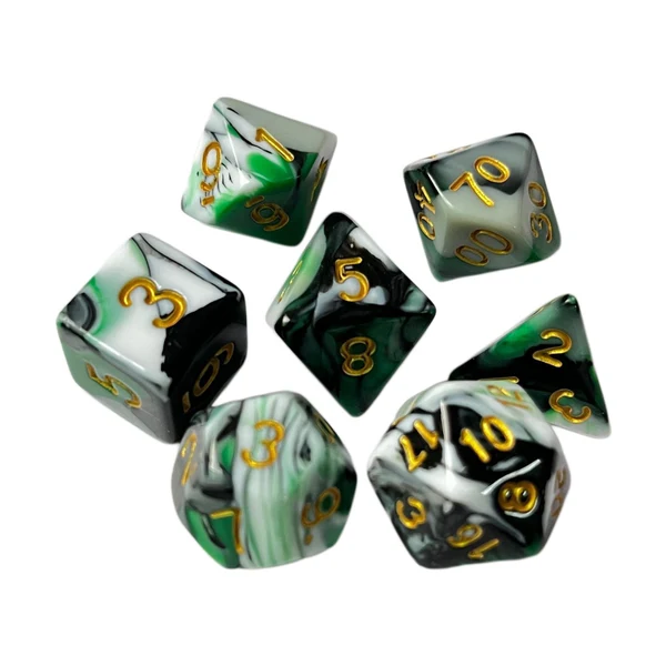 Artisan Maxbell 7x RPG Dice Set Polyhedron Game Dice for Party Supplies Family Gathering Bar Style G Eco-Friendly