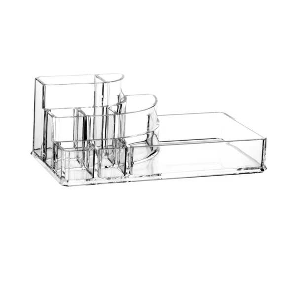 Innovative Maxbell Clear Makeup Brush Holder Organizer Multi Purpose Cosmetic Storage Organizer Style B Sophisticated
