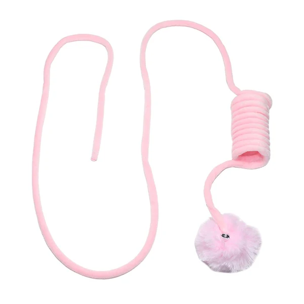 Proven Maxbell Cat Spring Toy with Suction Cup Plush Cat Toys Exerciser Interactive Cat Toy Pink Eco-Friendly