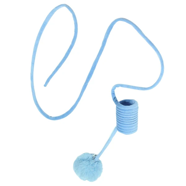 Breathable Maxbell Cat Spring Toy with Suction Cup Plush Cat Toys Exerciser Interactive Cat Toy Blue Sophisticated