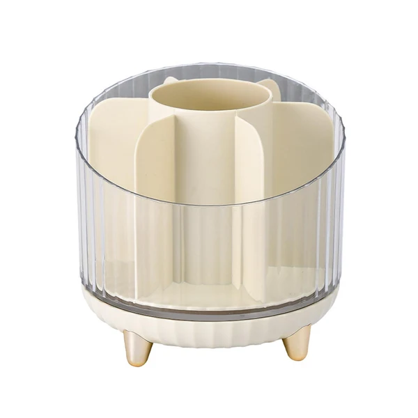 Verified Maxbell Makeup Brush Holder 360 Degree Rotating Multi Purpose Desk Storage Container Premium Material