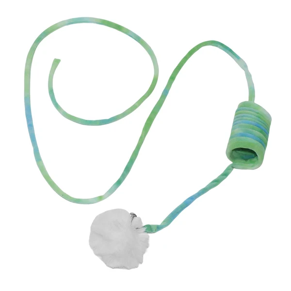 Detailed Maxbell Hanging Ball Cat Toy Self Play Plush Ball Kitten Teaser Door Hanging Cat Toy Green Clean
