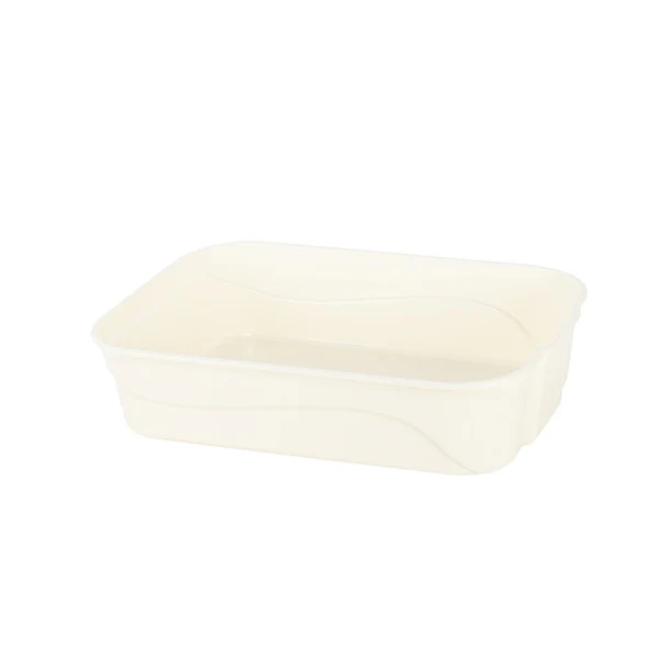 Official Maxbell Cat Litter Box Open Kitty Litter Pan for Indoor Cats Kitty Rabbit Small Pet White Top-Quality