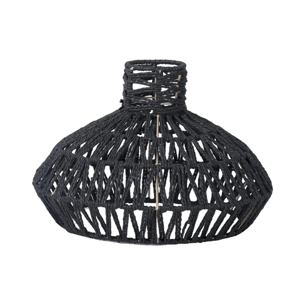 Refined Maxbell Woven Rope Lampshades Ceiling Light Fixture Cover Fitting Pendant Lamp Shade Black Advanced