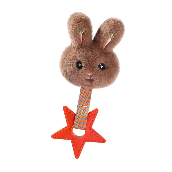 Quality Maxbell Plush Spiny Dog Toys Puppy Soft with Squeakers Cute Stuffed Animal Plush Toy Brown Rabbits User-Friendly