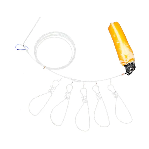 Comfortable Maxbell Fishing Stringer Clip Portable Heavy Duty Snap Lock with Float Fish Stringer 5 Snaps Top-Quality