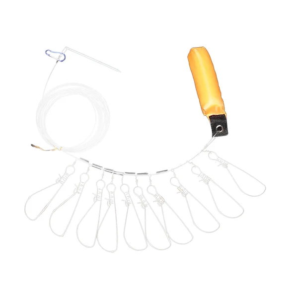 Exceptional Maxbell Fishing Stringer Clip Portable Heavy Duty Snap Lock with Float Fish Stringer 10 Snaps High-Grade