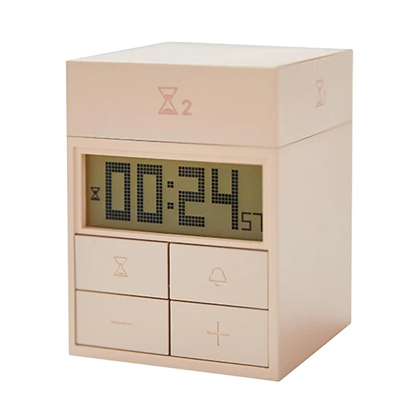 Reusable Maxbell Rotating Kitchen Timer LCD Display Alarm Clock for Kitchen Workout Classroom pink Luxury