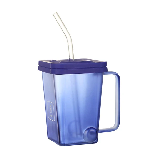 Classic Maxbell 400ml Square Water Tea Cup Drinking Glass Cups for Iced Coffee Beverage Milk Eco-Friendly
