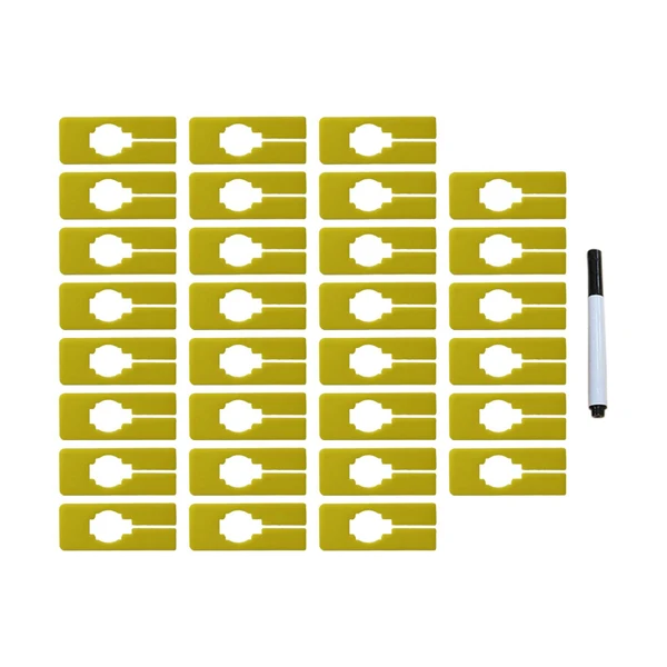 First-Class Maxbell 30Pcs Clothing Rack Size Dividers Blank Closet Dividers for Home Cloth Store yellow Casual