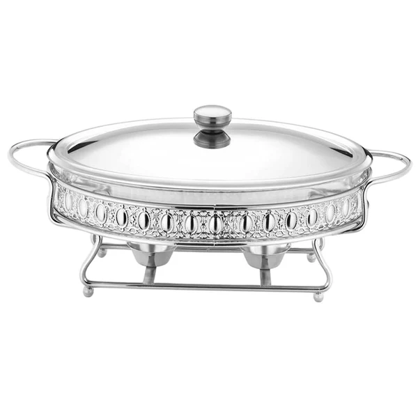 Outstanding Maxbell Chafing Dish Buffet Set Catering Food Warmer for Event Party Banquet Kitchen Argent Premium