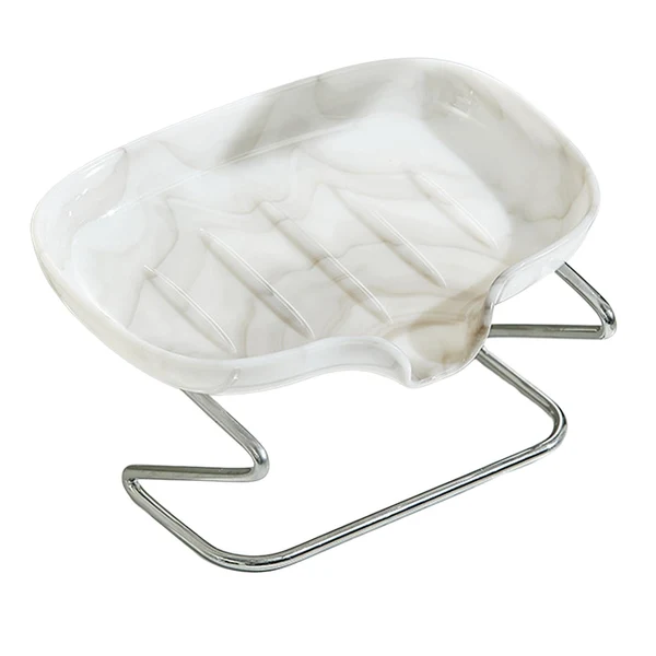 Dependable Maxbell Cup Soap Box for Kitchen Leaf Shaped Soap Rack for kitchen Room Hotel grey Innovative