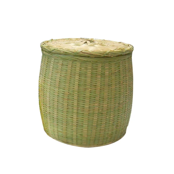 Convenient Maxbell Table Storage Basket Rustic Bamboo Woven Basket for Cosmetic Wedding Desktop 15cmx15cm Practical