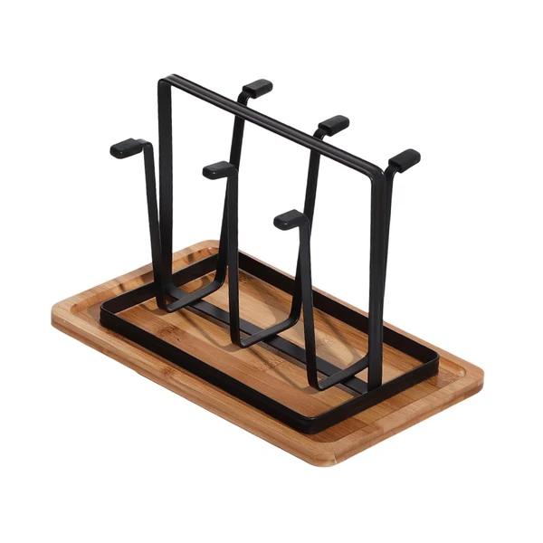 Lightweight Maxbell Iron Mug Holder Cup Rack Bottle Drying Rack for Coffee Mugs Tea Cups Bottles Black Certified