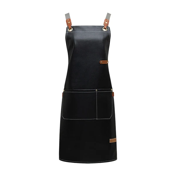 Efficient Maxbell Work Apron Waterproof Durable for Cleaning Fish Butcher and Dog Grooming BBQ Black