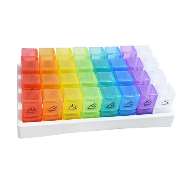 Minimalist Maxbell Monthly Pill Organizer 2 Times A Day Large for Vitamin 31 Day Pill Organizer Multicolor Crafted