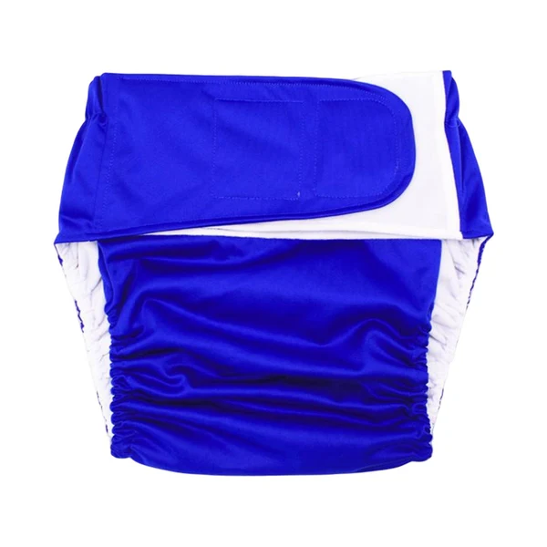 Comfortable Maxbell Washable Adult Cloth Diapers Waterproof Adult Diaper Cover Seniors Women Men Dark blue Soft
