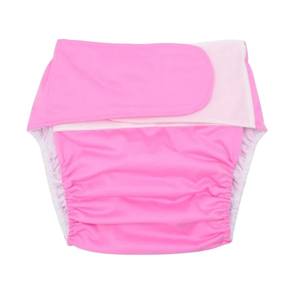 Crafted Maxbell Washable Adult Cloth Diapers Waterproof Adult Diaper Cover Seniors Women Men Pink Classic