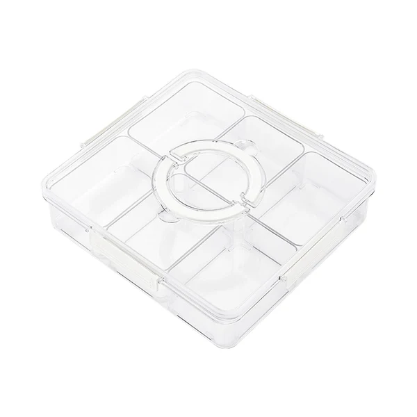 Dependable Maxbell Snack Container Fruits Food Storage Box Snacks Reusable Divided Serving Tray Fine Crafted
