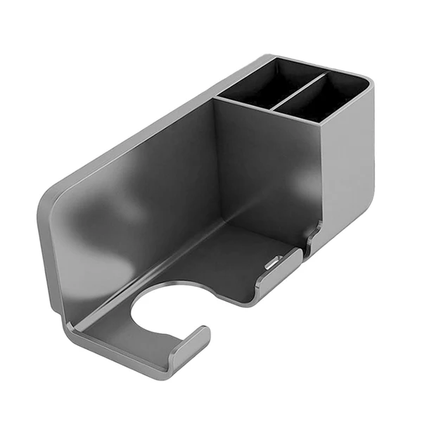 Efficient Maxbell Bathroom Hair Dryer Rack Space saving Practical Hotel Hair Dryer Holder Upgrage Gray Natural