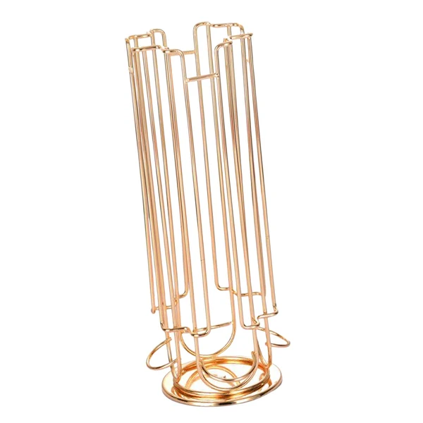 Premium Material Maxbell Capsules Storage Organiser Iron Space Saving Anti Scratch Rotating Wire Rack Aureate Natural