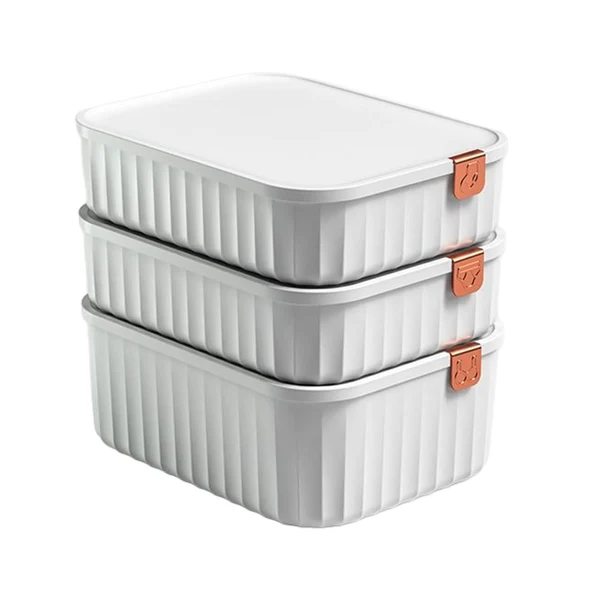 High-Performance Maxbell 3 Pieces Drawer Organizer Household Wardrobe Save Space Closet Storage Boxes White Casual